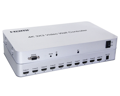 4K HDMI 3x3 ビデオ ウォール コントローラー