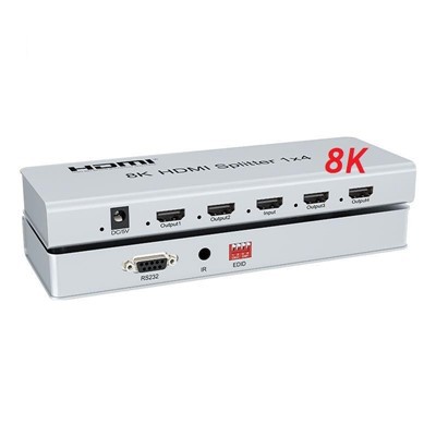 8K 60Hz HDMI 1x4 ビデオ スプリッター